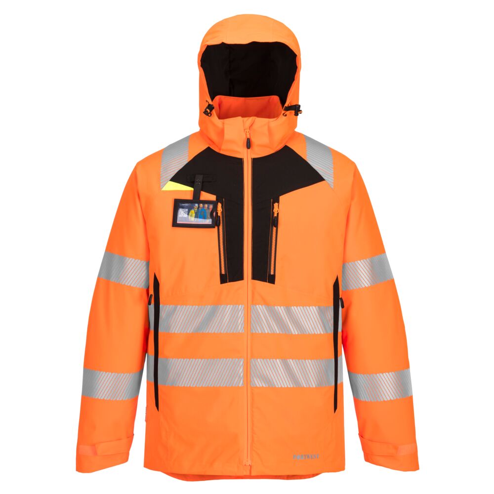 Hi-Vis Vinterjakke, Orange/Sort