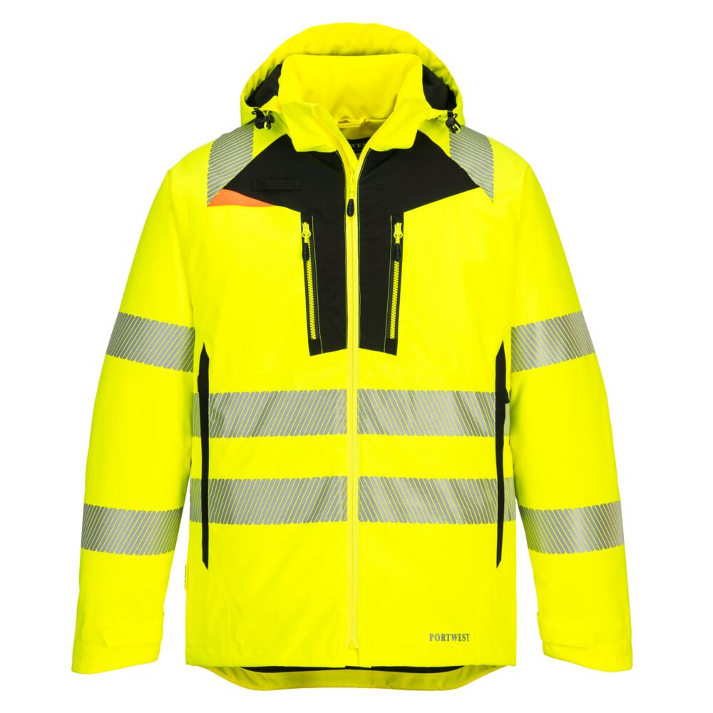 Hi-Vis Vinterjakke, Gul/Sort