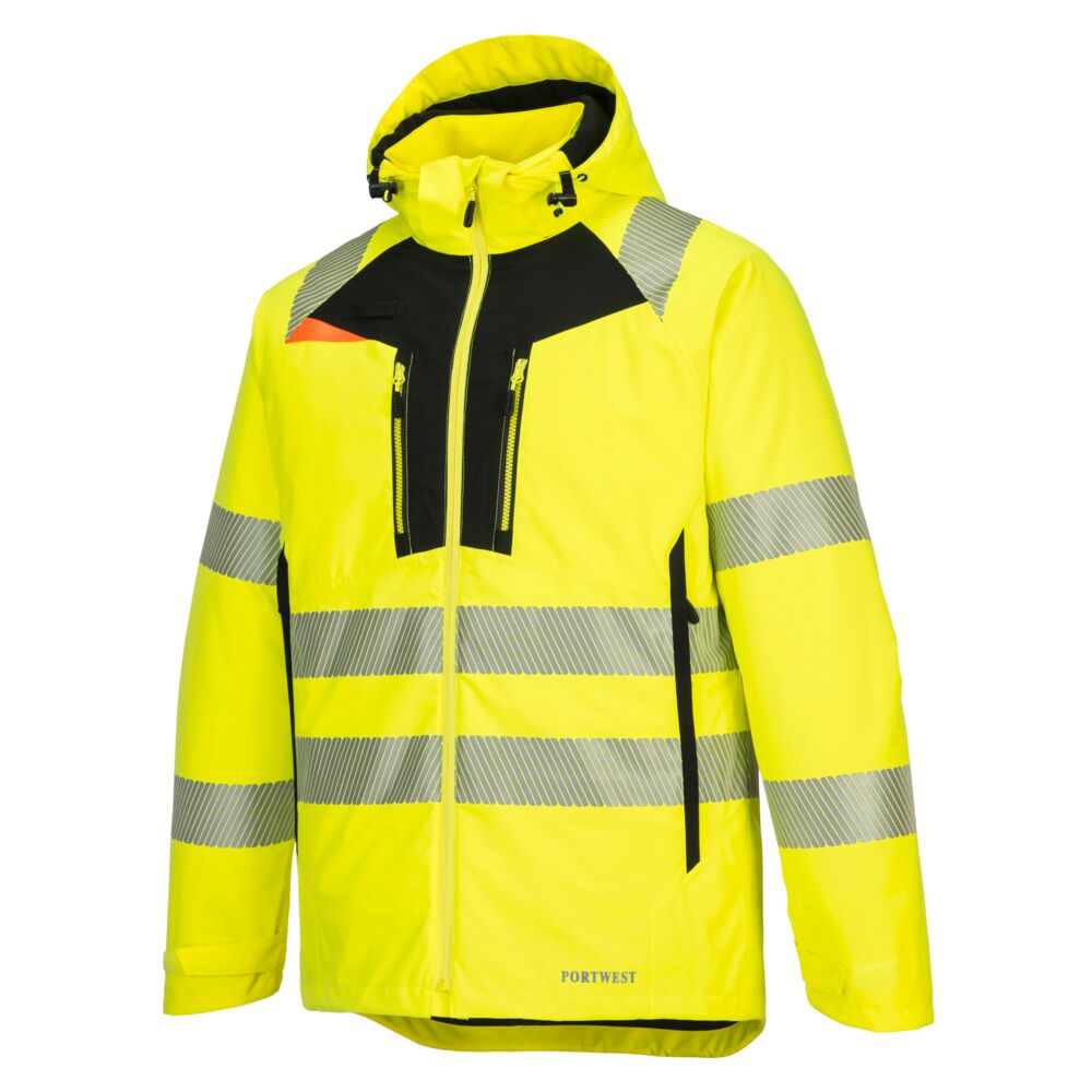 Hi-Vis Vinterjakke, Gul/Sort