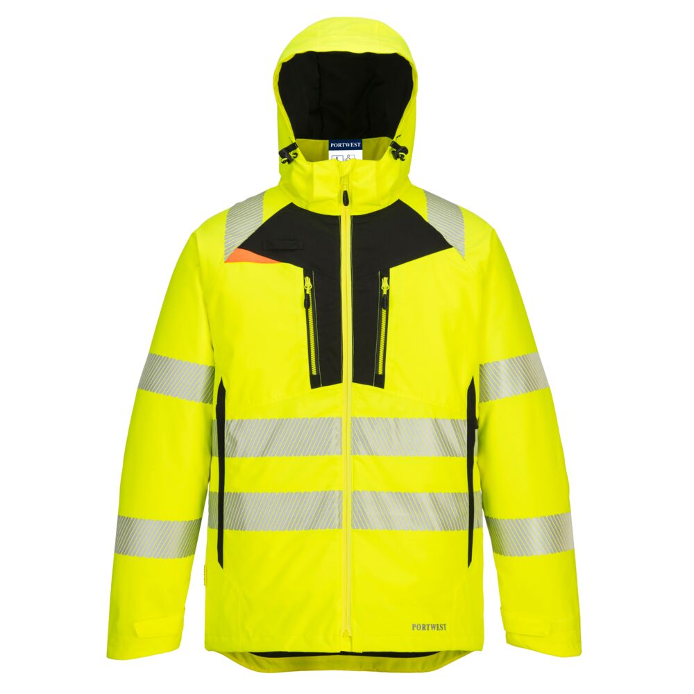 Hi-Vis Vinterjakke, Gul/Sort