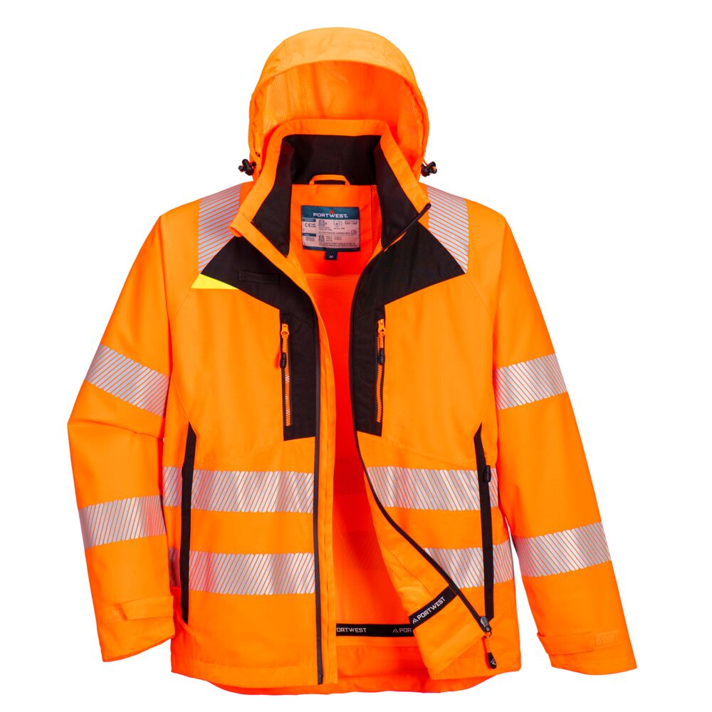 Hi-Vis Skaljakke, Orange/Sort
