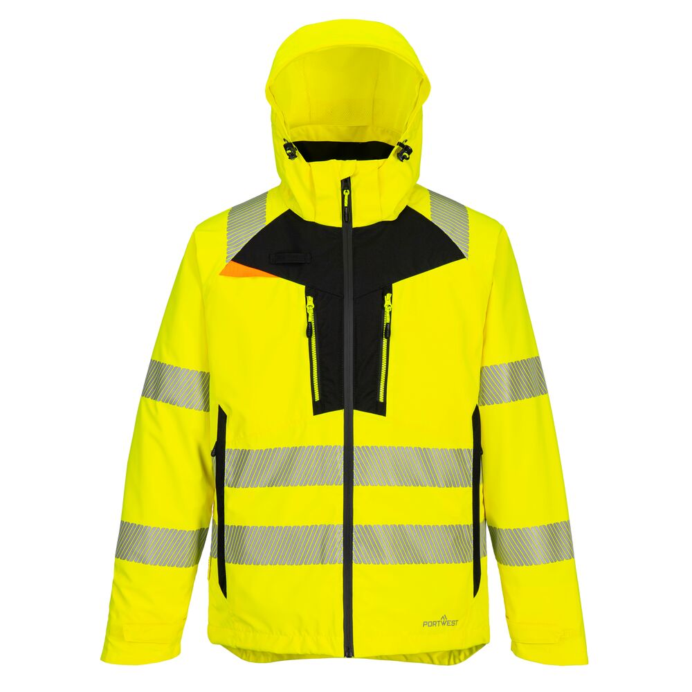 Hi-Vis Skaljakke, Gul/Sort