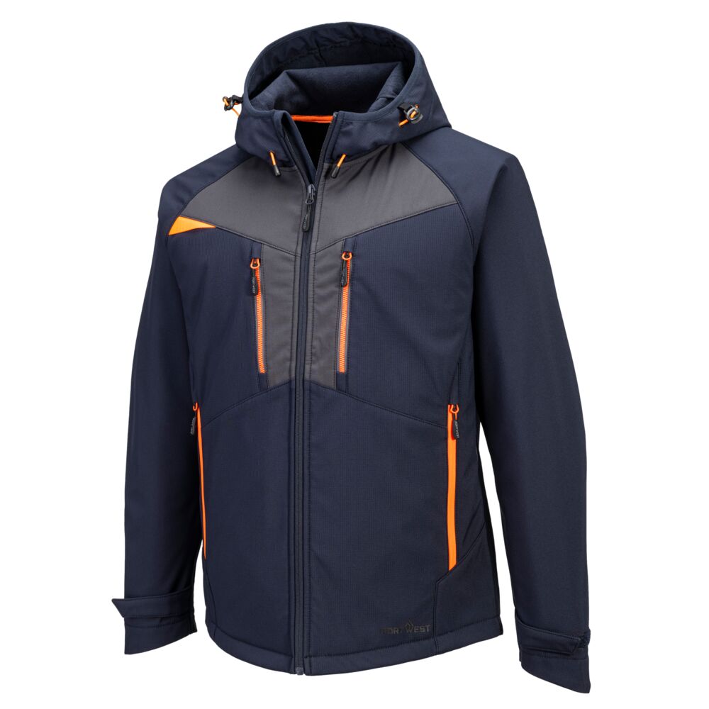 Softshell jakke (3lags), Navy/Orange