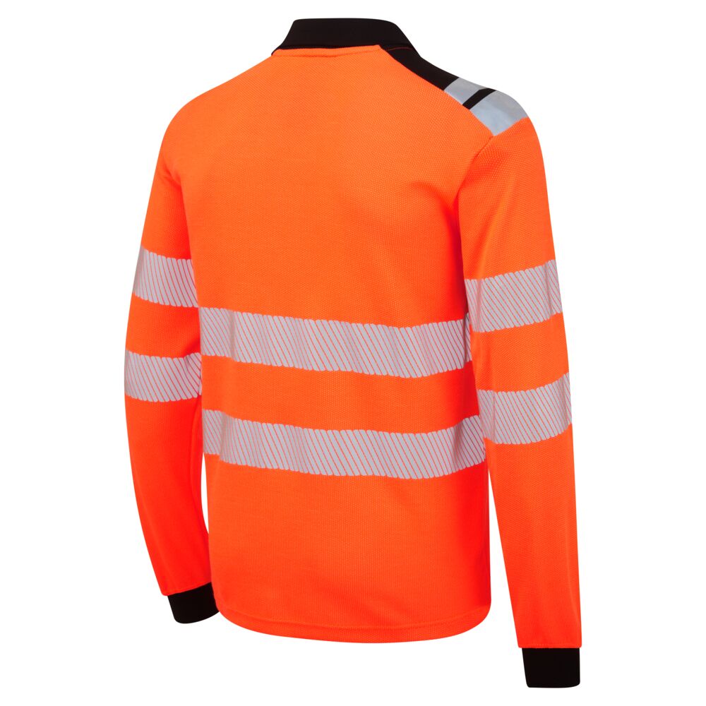 Modaflame Knit HVO FR langærmet poloshirt, Orange
