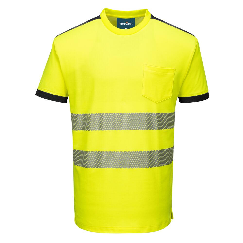 Hi-Vis T-shirt, Gul/Sort