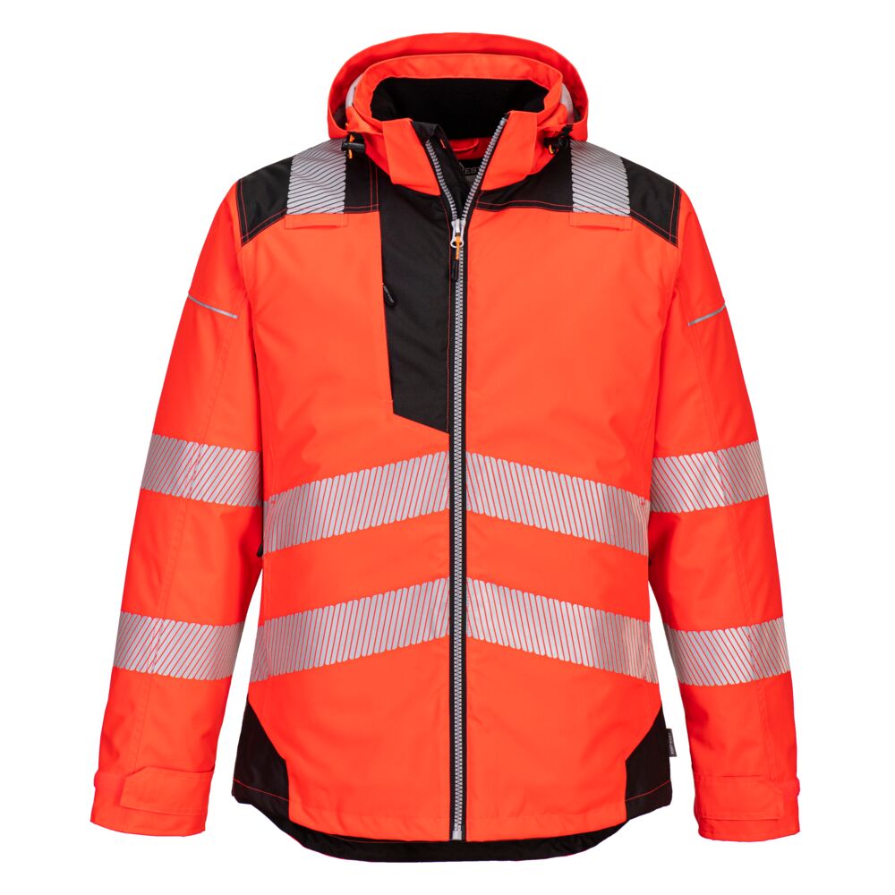 Vision Hi-Vis Vinter Jakke, Rød/Sort