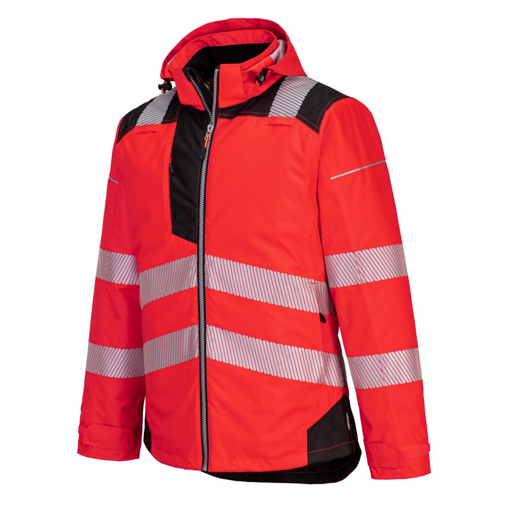 Vision Hi-Vis Vinter Jakke, Rød/Sort