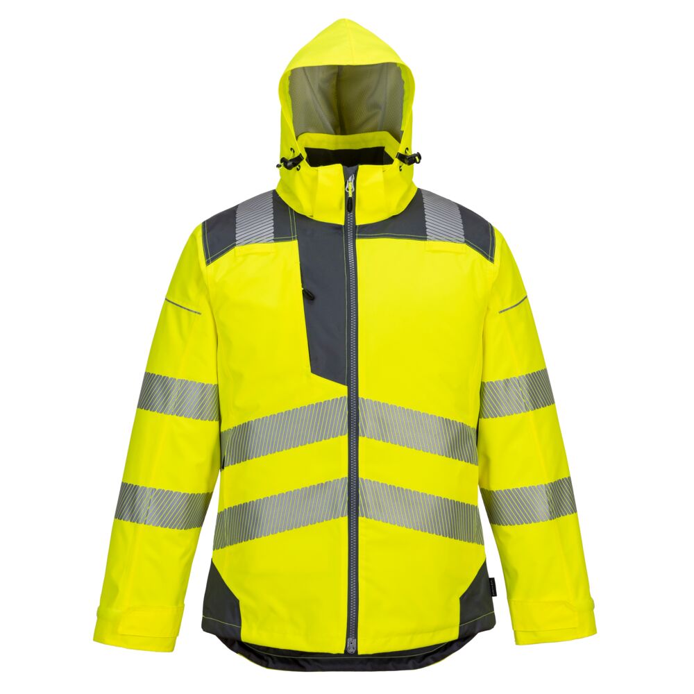 Vision Hi-Vis Vinter Jakke, Gul/Grå
