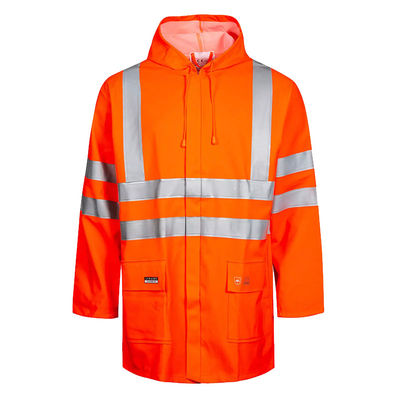 PU/PVC regnjakke Hi-Vis, Orange