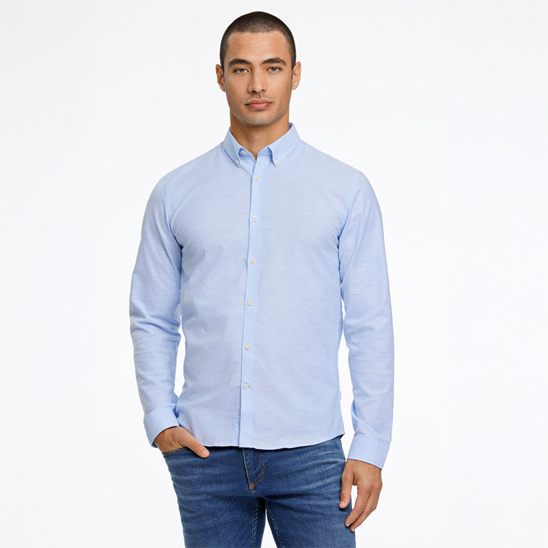Oxford skjorte Slim Fit, Lyseblå