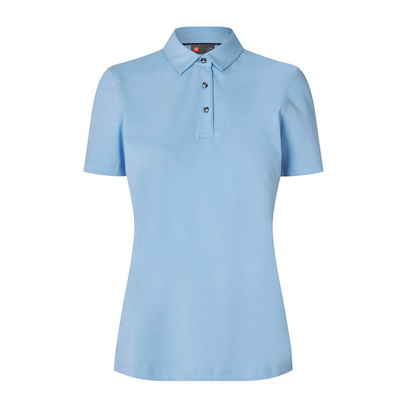 Poloshirt Organic Dame, Lyseblå