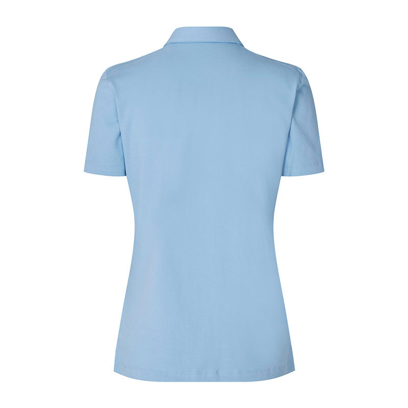 Poloshirt Organic Dame, Lyseblå