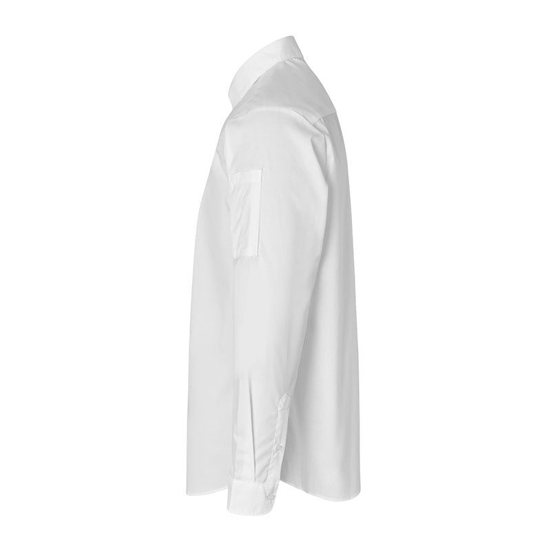 Poplin stretch skjorte herre, Hvid