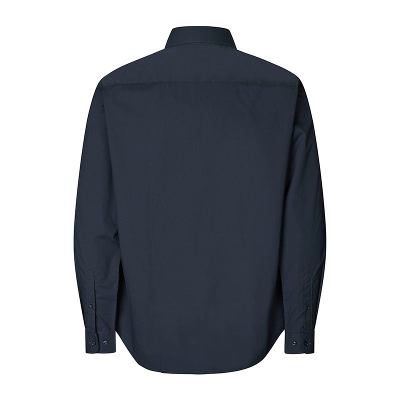 Poplin stretch skjorte herre, Navy
