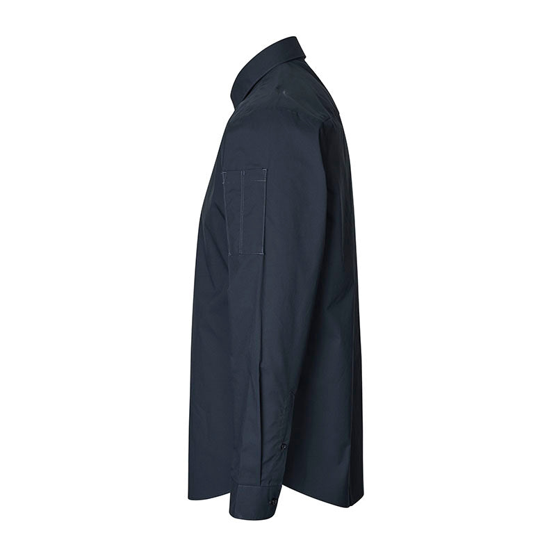 Poplin stretch skjorte herre, Navy
