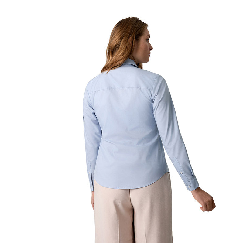 Poplin stretch skjorte dame, Lyseblå