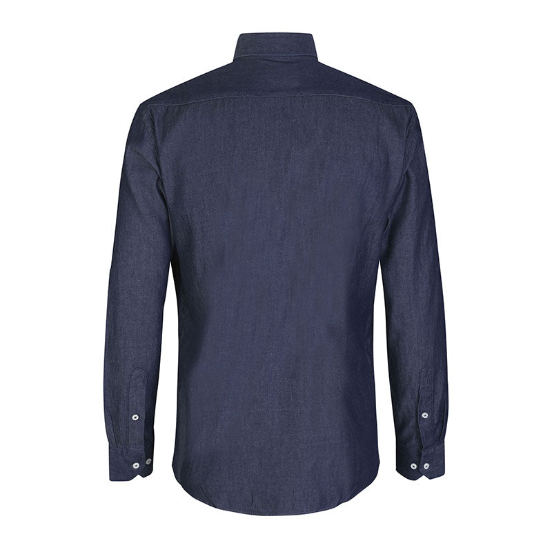 Soft denim Modern skjorte herre, Blå