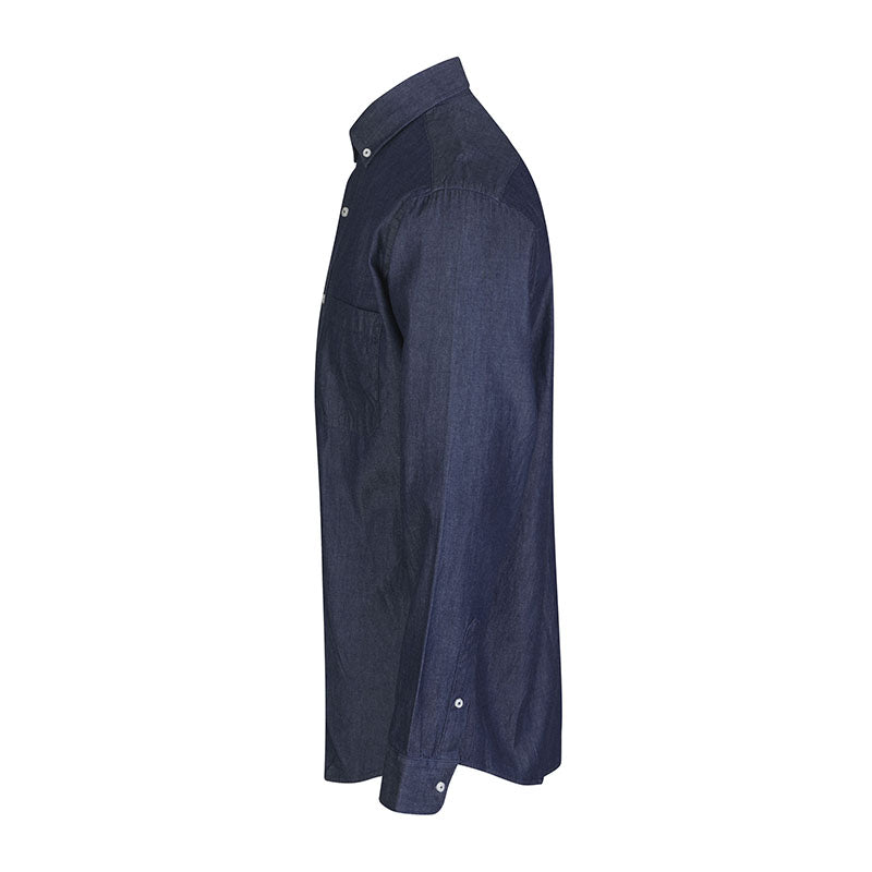 Soft denim Modern skjorte herre, Blå