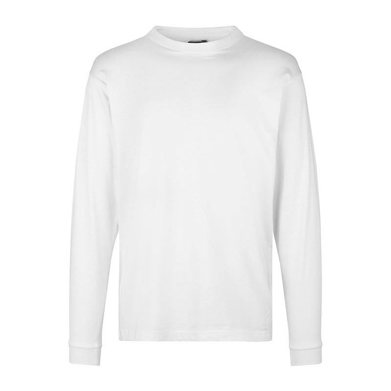 Langærmet t-shirt, Hvid