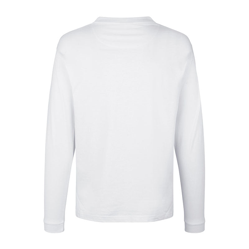 Langærmet t-shirt, Hvid
