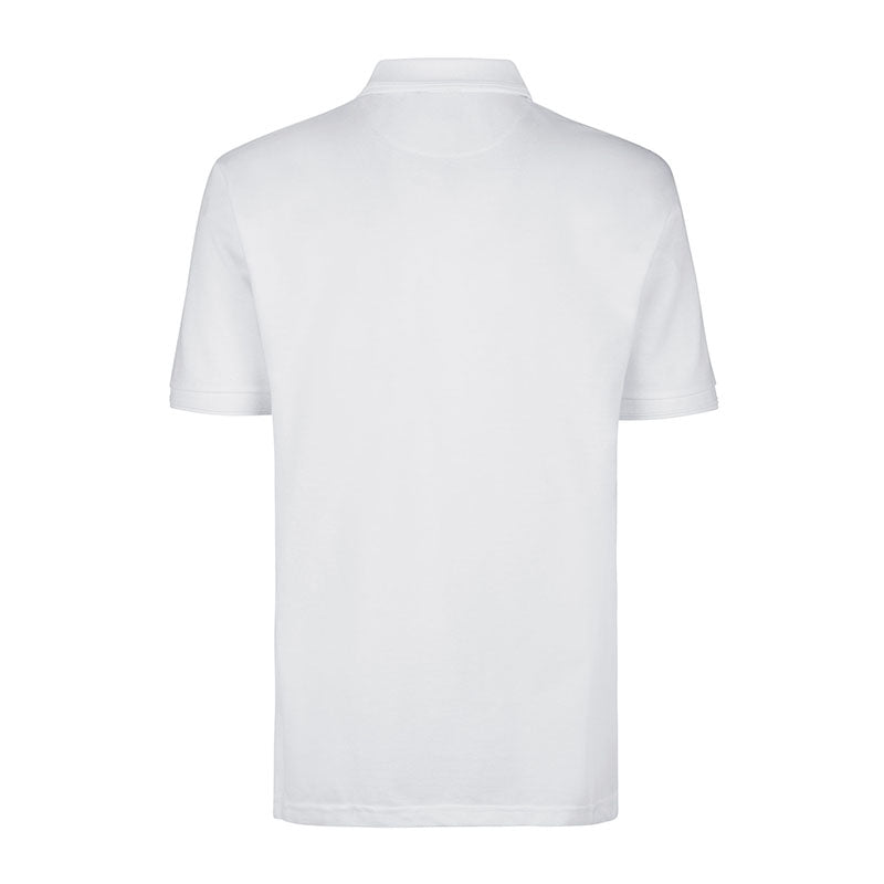 Poloshirt med lomme, Hvid