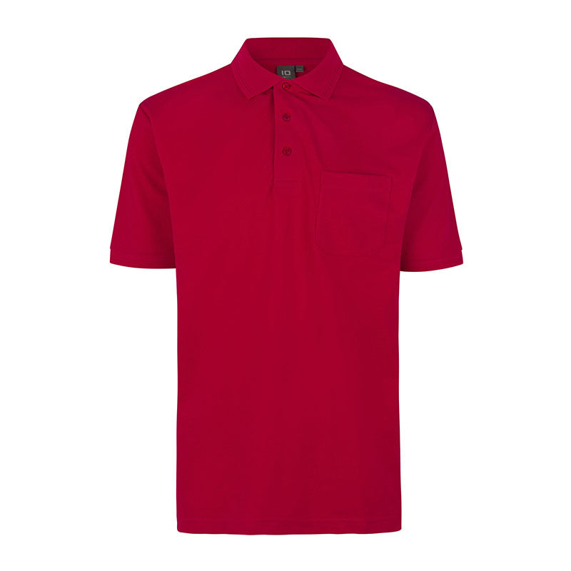 Poloshirt med lomme, Grå