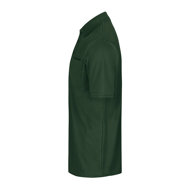 Poloshirt med lomme, Flaskegrøn
