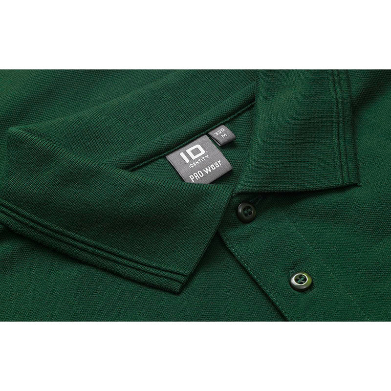 Poloshirt med lomme, Flaskegrøn