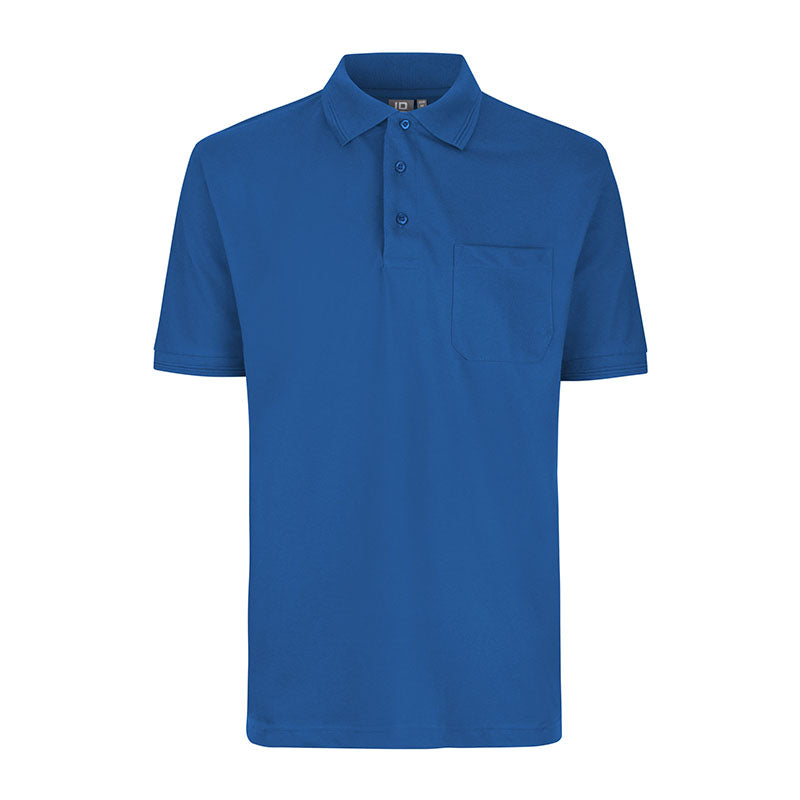 Poloshirt med lomme, Blå