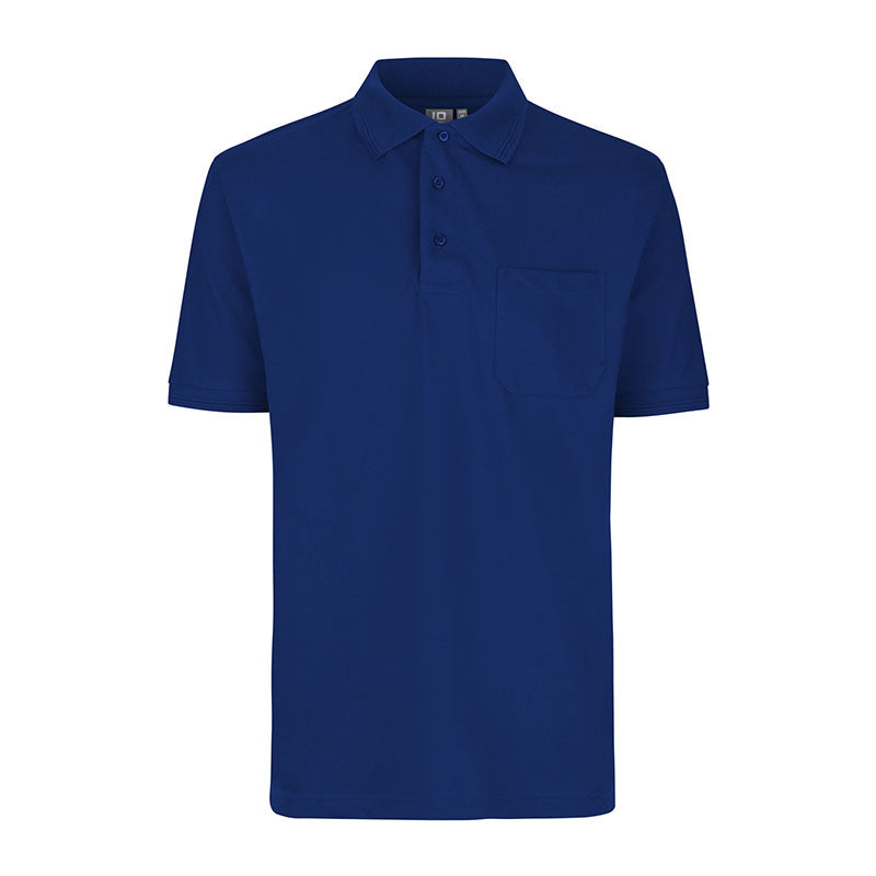 Poloshirt med lomme, Kongeblå