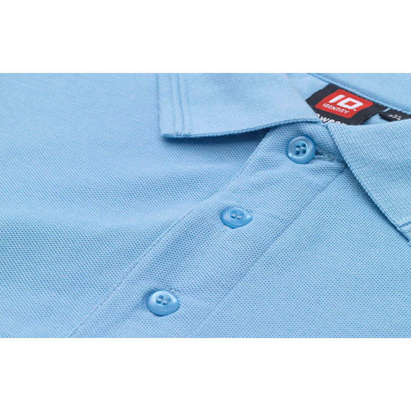 Poloshirt uden lomme, Lyseblå