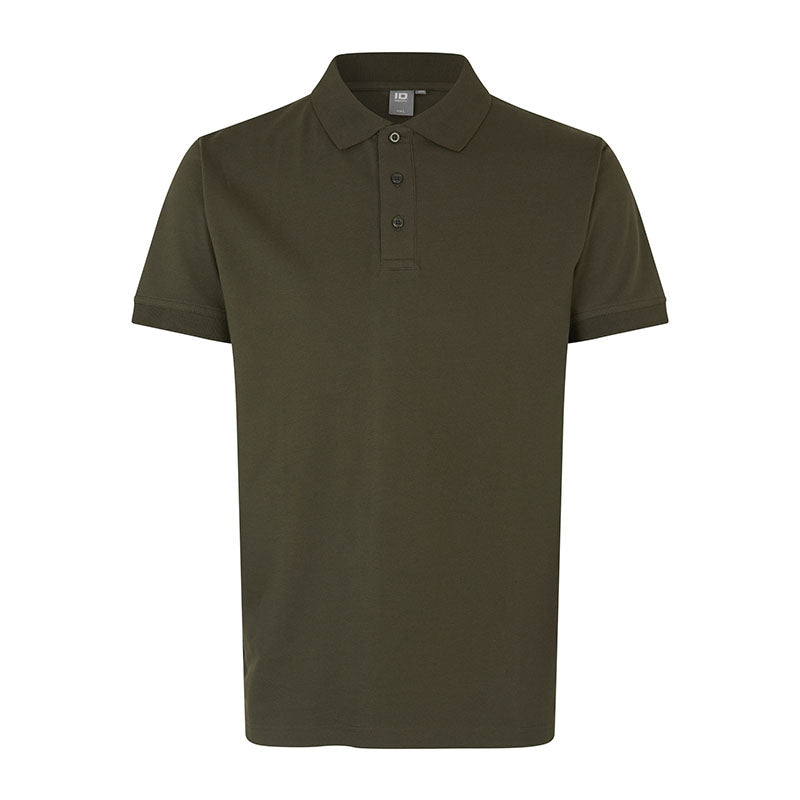 Poloshirt Stretch Herre, Olivengrøn