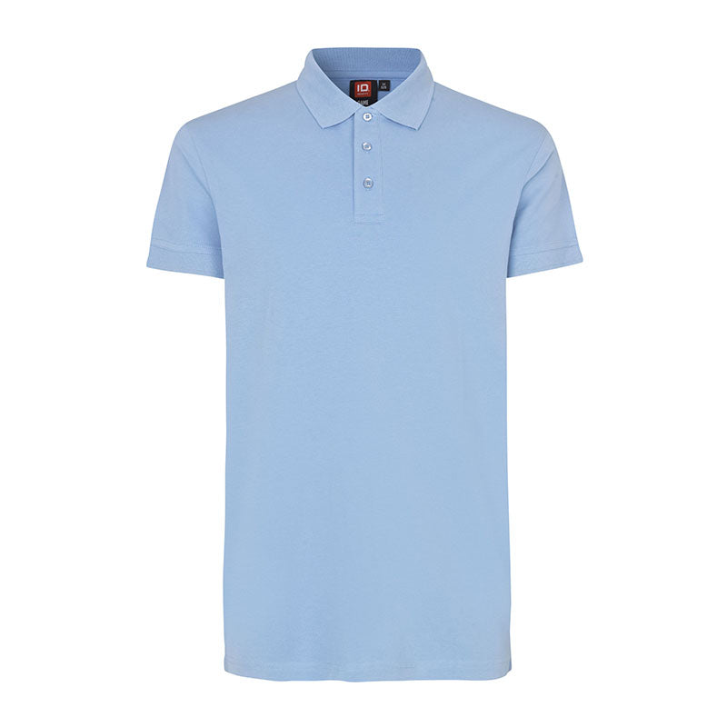 Poloshirt Stretch Herre, Lyseblå