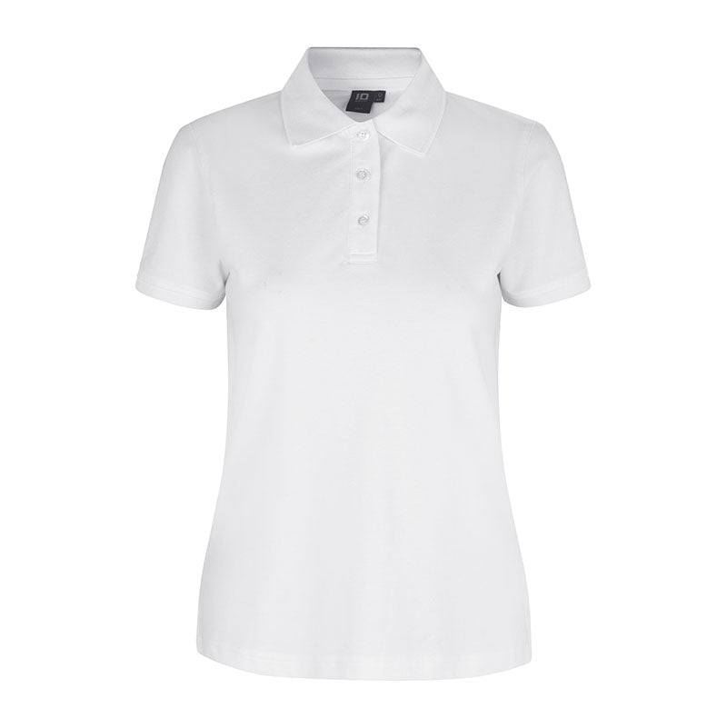 Poloshirt Stretch Dame, Hvid