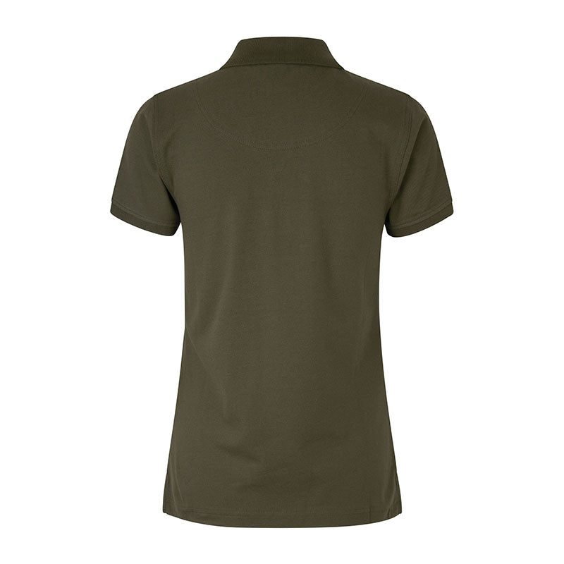 Poloshirt Stretch Dame, Olivengrøn