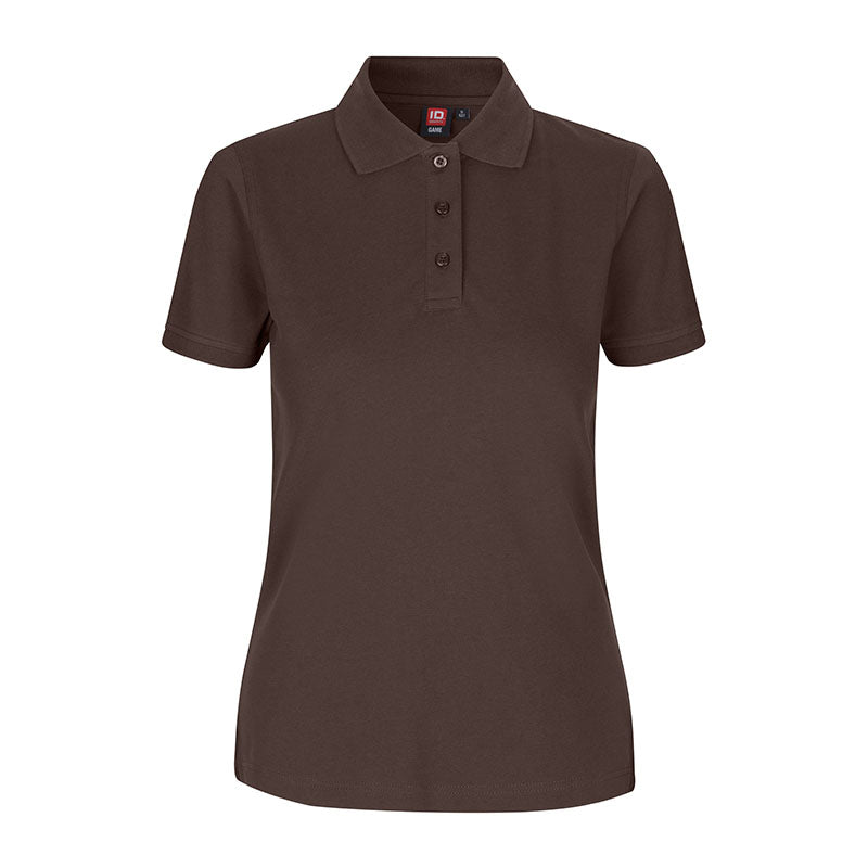 Poloshirt Stretch Dame, Mocca