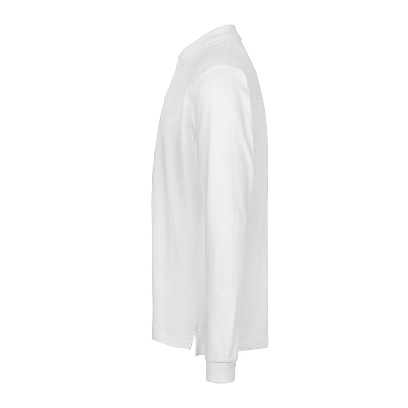 Langærmet Poloshirt Stretch Herre, Hvid