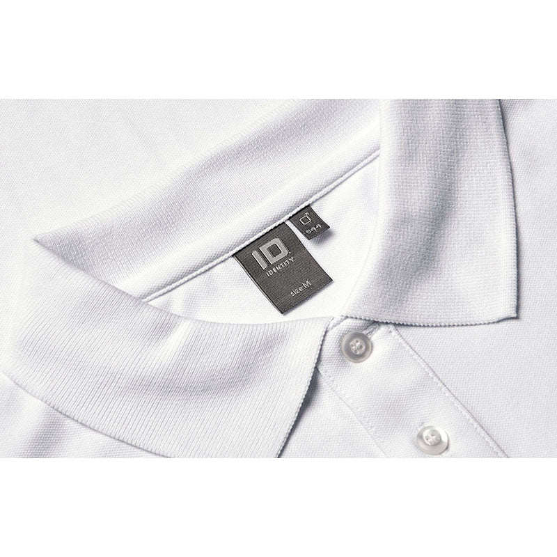 Langærmet Poloshirt Stretch Herre, Hvid