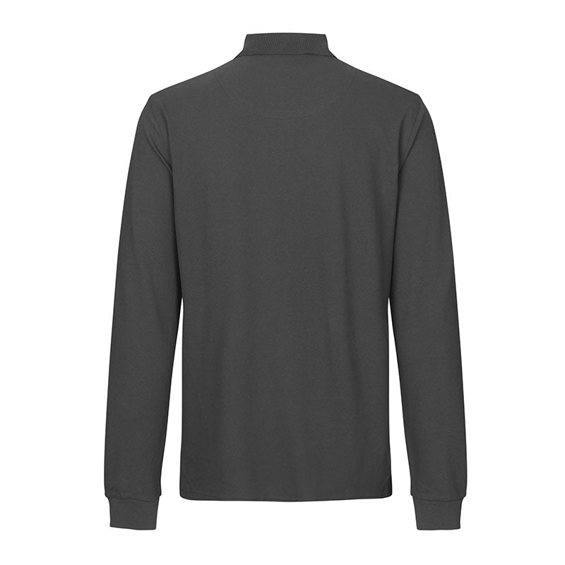 Langærmet Poloshirt Stretch Herre, Koksgrå