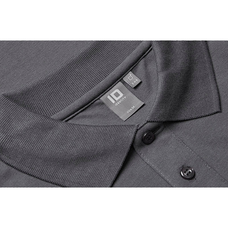 Langærmet Poloshirt Stretch Herre, Koksgrå