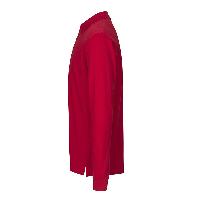 Langærmet Poloshirt Stretch Herre, Rød
