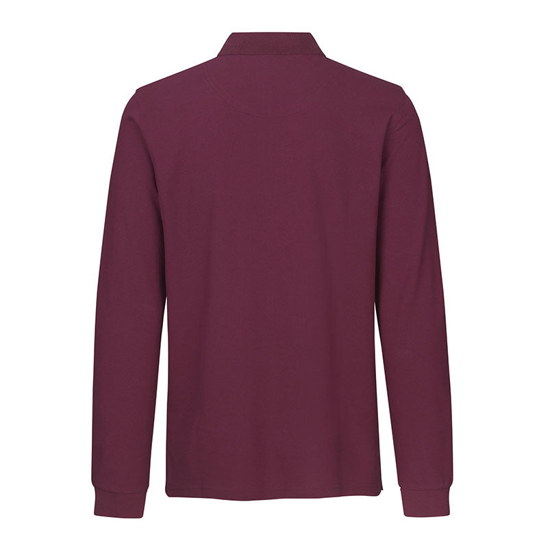 Langærmet Poloshirt Stretch Herre, Bordeaux