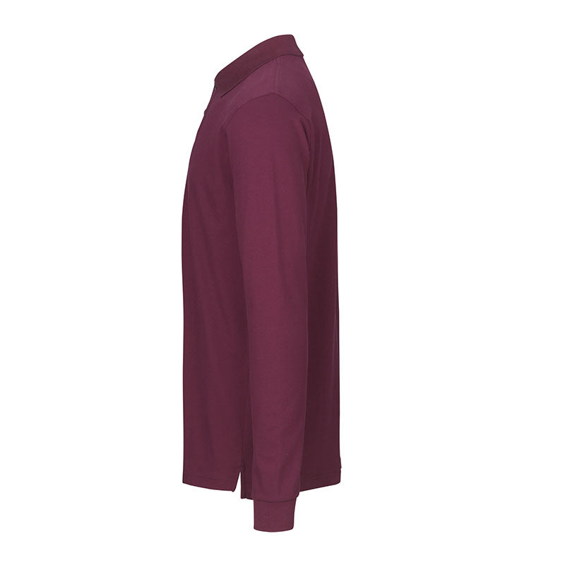 Langærmet Poloshirt Stretch Herre, Bordeaux