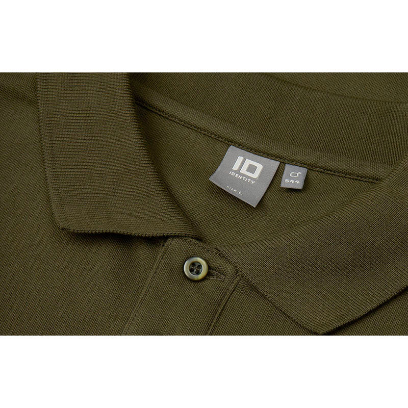 Langærmet Poloshirt Stretch Herre, Oliven