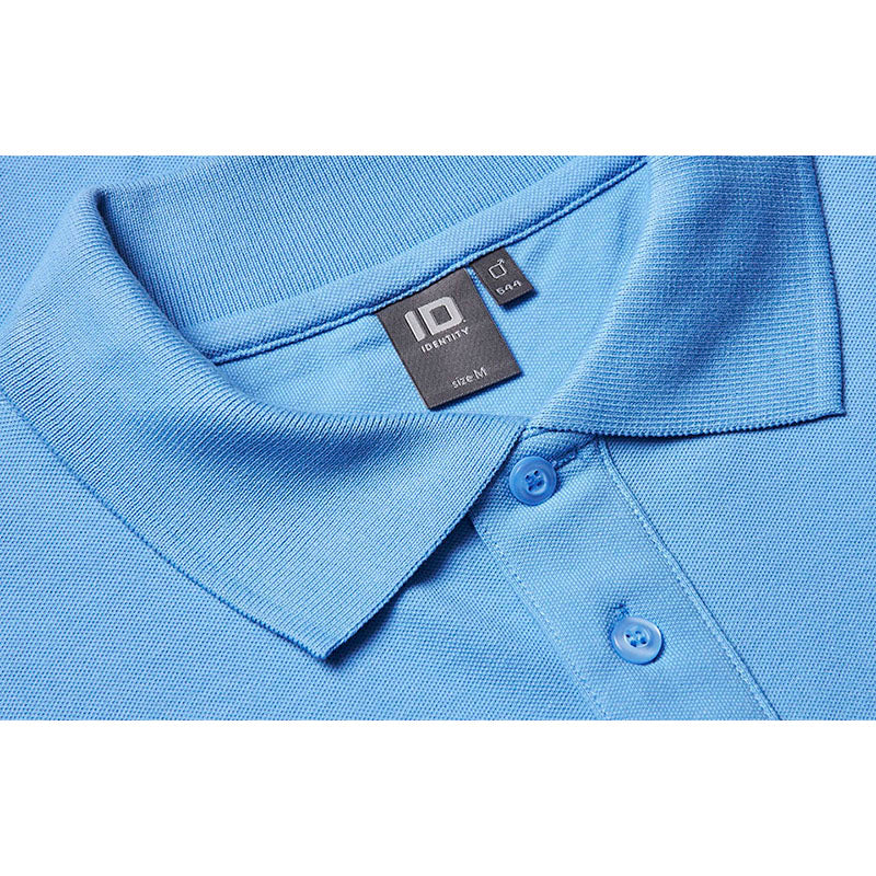 Langærmet Poloshirt Stretch Herre, Lyseblå
