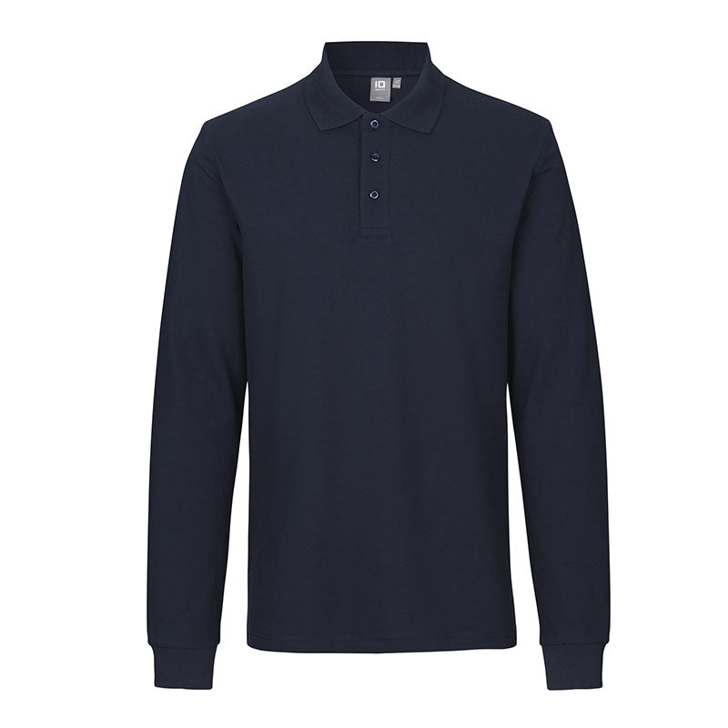 Langærmet Poloshirt Stretch Herre, Navy