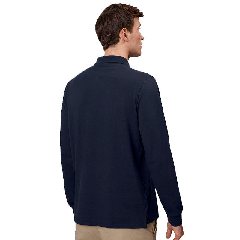 Langærmet Poloshirt Stretch Herre, Navy