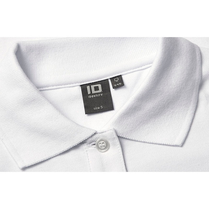 Langærmet Poloshirt Stretch Dame, Hvid