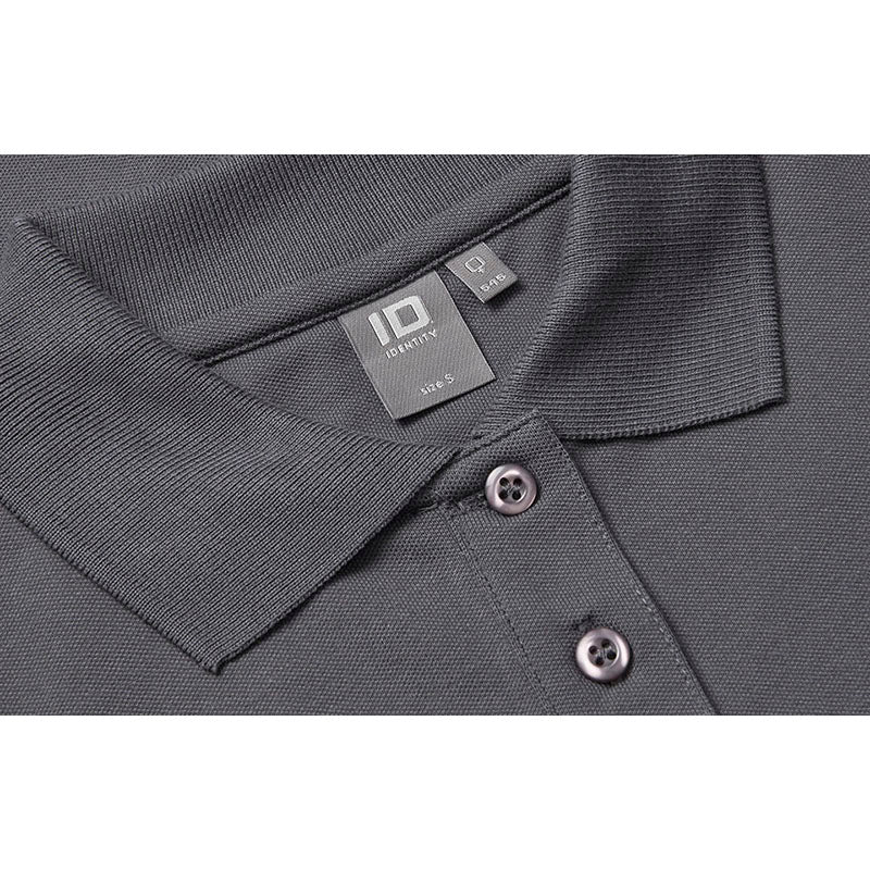 Langærmet Poloshirt Stretch Dame, Koksgrå