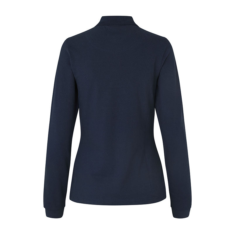 Langærmet Poloshirt Stretch Dame, Navy